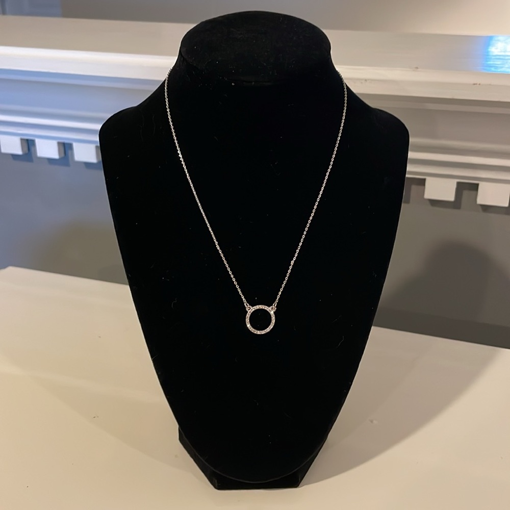 Silver eternity circle necklace